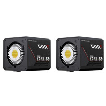 2X NEW 80W LED Video Light Bi-Color COB Photographic Studio Light 2500K-6500K 10000mAh for Video Livestreaming EU-PLUG