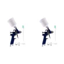 2 Set 1.0MM Nozzle H-2000 Professional HVLP Spray Gun Air Paint Spray Guns Airbrush for Painting Car Aerograph
