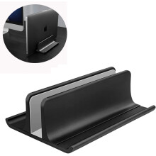 Verstelbare verticale laptopstandaard, ruimtebesparend ontwerp voor Apple MacBook, Chromebook en gaminglaptops, beschermt tegen morsen, duurzaam