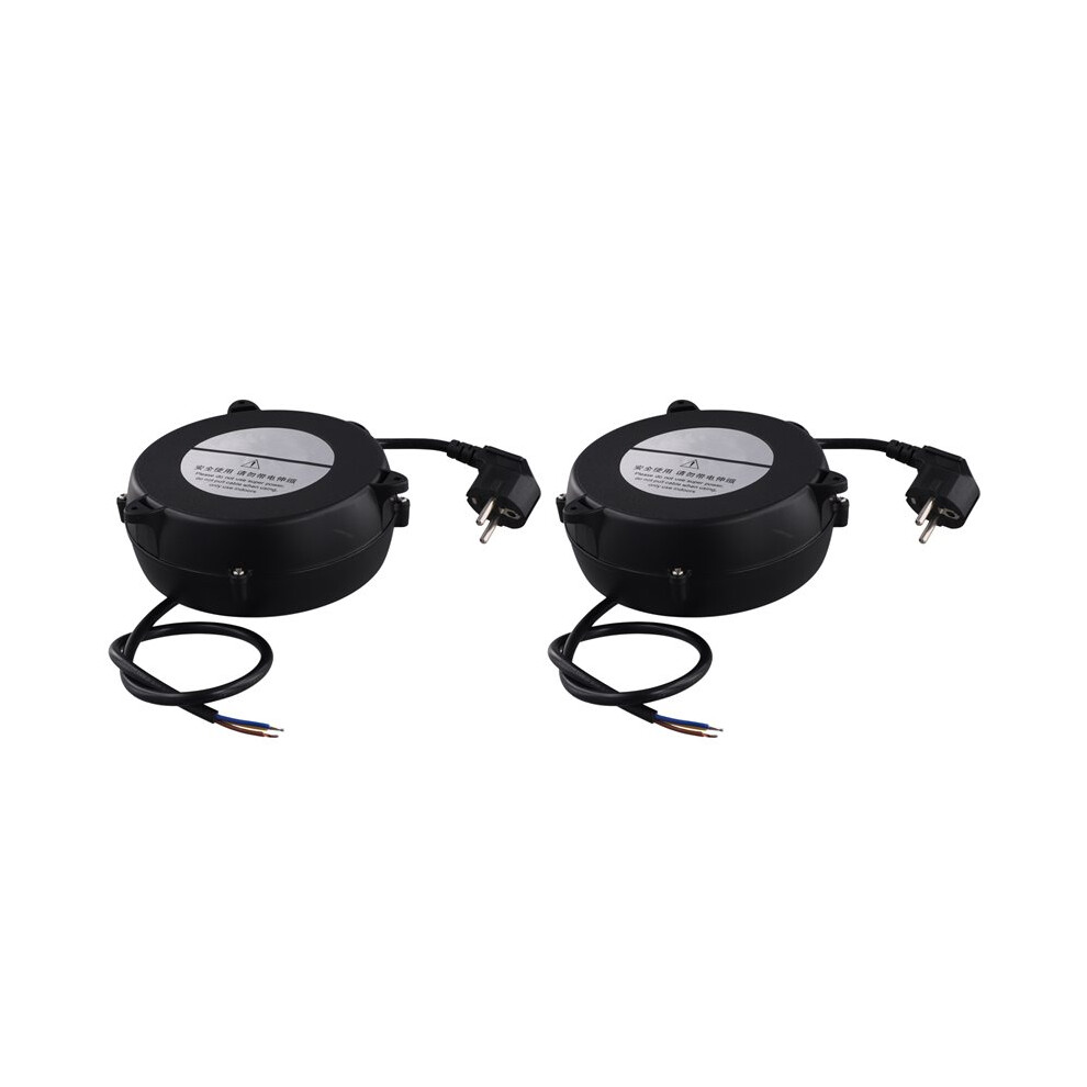 Brecantia 2X Small Automatic Retractable Wire Winding Device, Retractable Storage Reel, Automatic Winding Reel Eu Plug