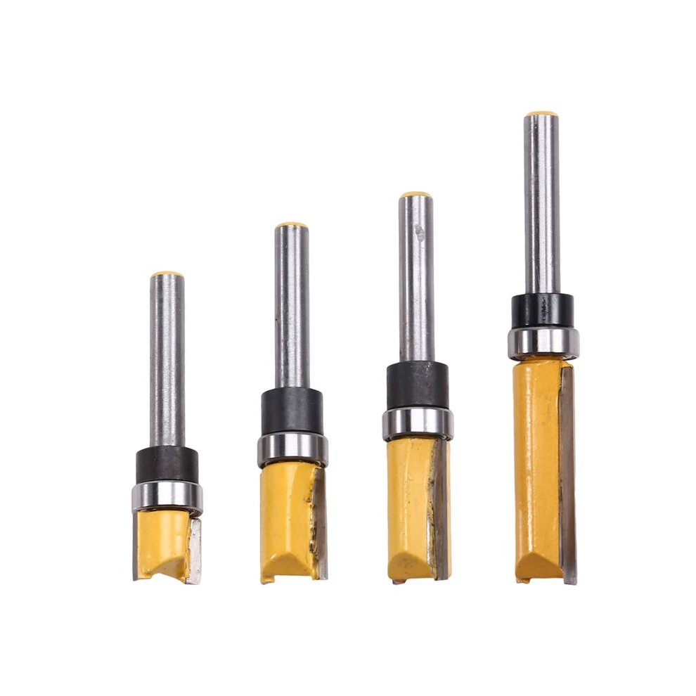 4Pcs 6.35Mm Shank Straight Bit Tungsten Carbide Double Flute Router Bits Milling Cutter For Wood Work Tool Router Bit 4711569432350