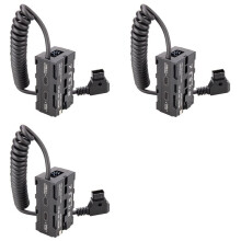 3X D-TAP per Batteria Fittizia NP-F550/970 Batteria Fittizia Bifacciale Serie NP-F Monitor per Fotocamera Trasmissione di Immagini Fotografia