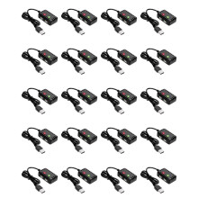 20X 2S 7.4V 2-in-1 Charger with XH-3P Connector Plug for AX24 SCX24 UTB18 SCX24,7.4V 2S Lithium Batteries