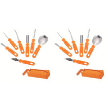 Halloween Pumpkin Carving Kit 14 Pieces Pumpkin Cutting Supplies Tools with Storage Bag Stainless Steel Carving 14PCS
