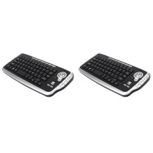 2X Klawiatura Bezprzewodowa 2,4GHz Myszką Typu Trackball i Kółkiem Przewijania, Pilotem Telewizora Systemem Android, Komputera Stacjonarnego i