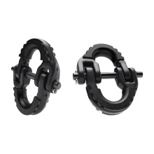 1/2 Safety Chain Link, 2-Pack Forged Steel Towing Hook Safety Chain Link, Black