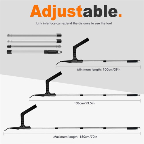 Gutter Cleaner Leaf Cleaning Tool the Gutter Tool Eaves Drain Tool Telescopic Pole to Remove Leaves and Debris 2