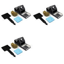 3X T12 Soldering Iron Station Stand Stable Welding Solder Iron Tips Holder with Insulation Pad Brass Wire  Tip