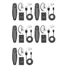 5X Talkie-Walkie Sans Fil PTT Casque Écouteur Mains Libres Prise K pour Casque Microphone BF-888S K5