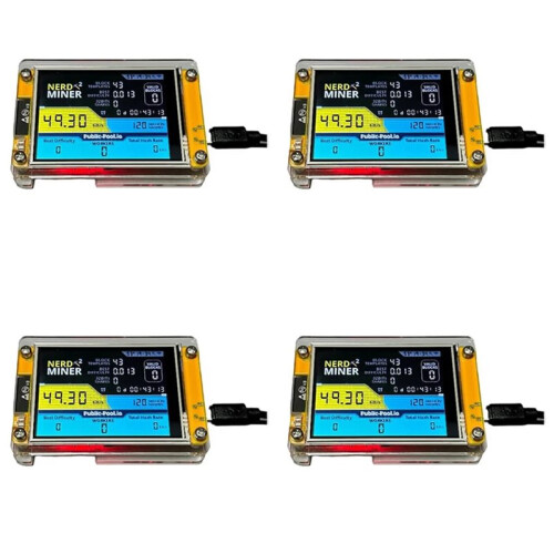 4X NerdMiner V2 2.8 Polegadas Display BTC Solo Loteria Nerd Miner Crypto Bitcoin Mining Machine 1