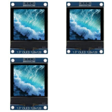 3pcs 1.5 Inch 4PIN OLED Module Display Screen SH1107 Drive IC 128x128 IIC I2C Interface for 51 STM32 P22101 P22102