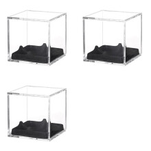 3X Baseball Display Case UV-Skyddad Akryl Baseball Display Cases Display Cases för Alla Baseball