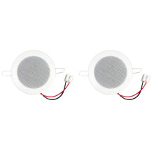 2X Badkamer 3Inch 8Ohm 6W Passieve Plafondluidspreker Vochtbestendige Inbouwluidspreker Geluidskwaliteit Achtergrondmuzieksysteem