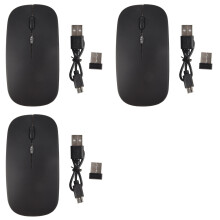 3X Draadloze Muis 5.1 Oplaadbare LED Stille Muis USB Optisch Ergonomische Gaming 2.4G Draadloze Backlite