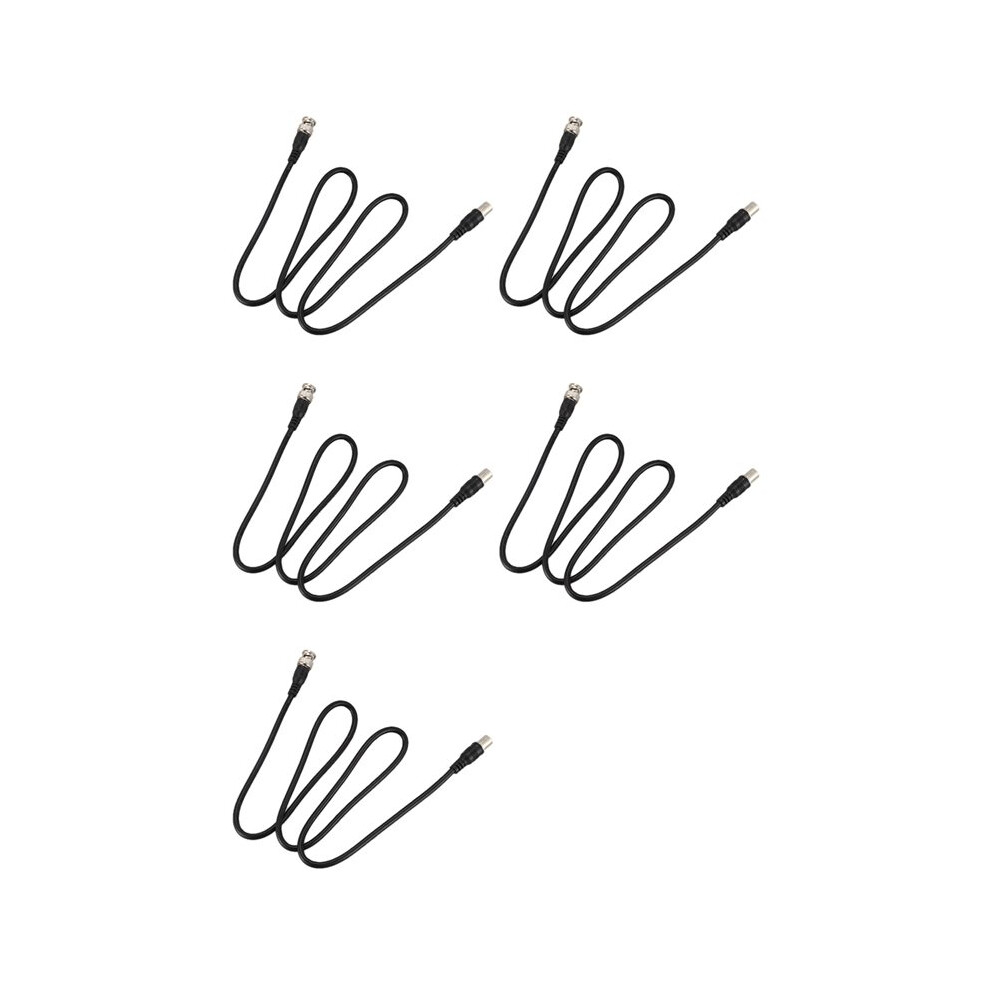 5X Bnc Male To Female Plug Cctv Extension Coaxial Cable 3.3Ft Long Black 4712931348897