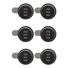 6X Lega Codice Combinazione Camera Serratura Keyless Inviare Posta Scatola Consiglio Dei Ministri RV 3 Dial- Nero