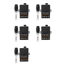 5X AC 220V 30A 1CH 433MHz Télécommande Sans Fil Interrupteur Relais RF Récepteur Marche/Arrêt Transmetteur pour Lampe D'Appareil Électrique