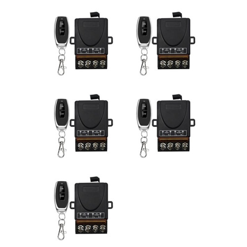 5X AC 220V 30A 1CH 433MHz Wireless Remote Control  RF Relay Receiver Off/ Transmitter
