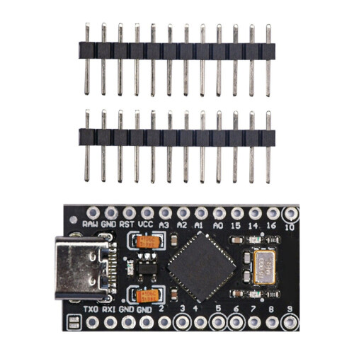 3X Atmega32U4 Type-C  Usb Pro Micro-for  Atmega32U4 3.3V/16Mhz Module with 2 Row Pin Header for Leonardo 1