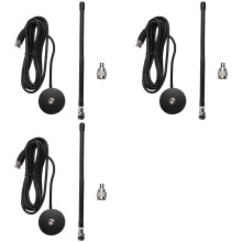 3X CB Aerial Antenna 27MHz Soft Whip Magnetic Base BNC PL259 Connector CB Aerial Antenna for Midland Maxon