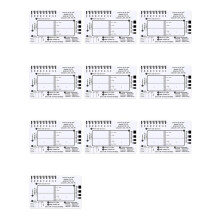 10X EKG-Lineal mit 7 Schritten, EKG-Lineal mit 7 Schritten Zur EKG-Interpretation, Schnelles und Unkompliziertes Werkzeug Zur Herzanalyse und -Messung