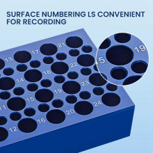 2X Dual-Size Aluminum Cooling Block (24+36 Wells) for Tubes - Reusable 0.2ml/1.5ml/2ml Centrifuge Tube Ice Bath Cooler