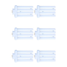 6X 220V 27W 4 Pin Rijen 6500K Dubbele H Quad Tube Compacte Fluorescentielamp Gloeilamp