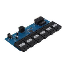 4X Płytka PCBA 100M Konwerter Światłowodowy 2 Złącza Optyczne RJ45 na 6 SC Porty 3A+3B Przełącznik Ethernet 20KM
