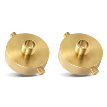 2pcs 2-1/2In NST(NH)Female X3/4In GHT Male Fire Hydrant Adapter FireHose Adapter Brass with Pin Lug 2-1/2x3/4In