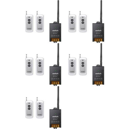 5X Remote Control , 12V/24V/48V/72V 40A Relay, Wireless RF  with 984FT Long Range Remote 1