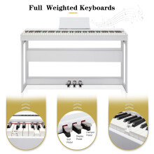 88 Key Digital Piano Full Weighted W / Stand Pedal Headphone MIDI Bluetooth