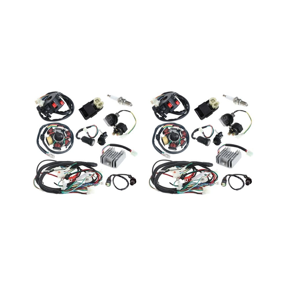 2X Full Electrics Wiring Harness Cdi Coil For Gy6 150Cc Atv Quad Buggy Go Kart 6033107907662