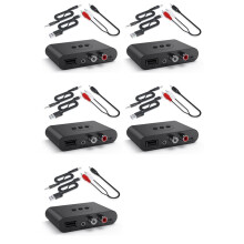 5X Odbiornik Audio 5.3 NFC USB U Disk RCA 3,5 mm AUX USB Muzyka Stereo Bezprzewodowy Adapter do Wzmacniacza Głośnika Samochodowego
