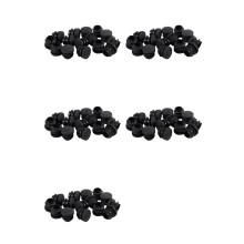 75Pcs Black Plastic Blanking End Cap Round Tube Insert Pipe Bung 16mm
