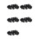 75Pcs Black Plastic Blanking End Cap Round Tube Insert Pipe Bung 16mm 1