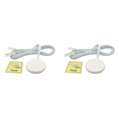 2X Penetrable Wood Panel Wireless Touch Sensor LED Light  Hand Sweep Control Dimmable Touch Dimmer