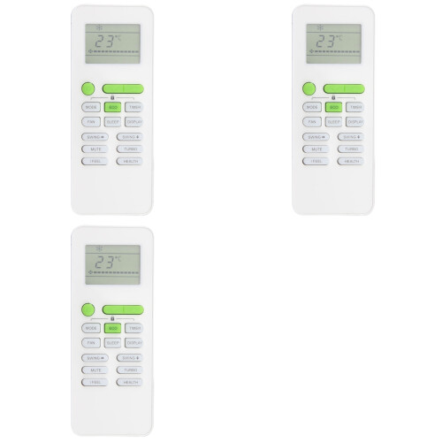 3X GYKQ-52 Remote Control for TCL Air Conditioner Home Heating and Cooling Function Replacement Remote Control