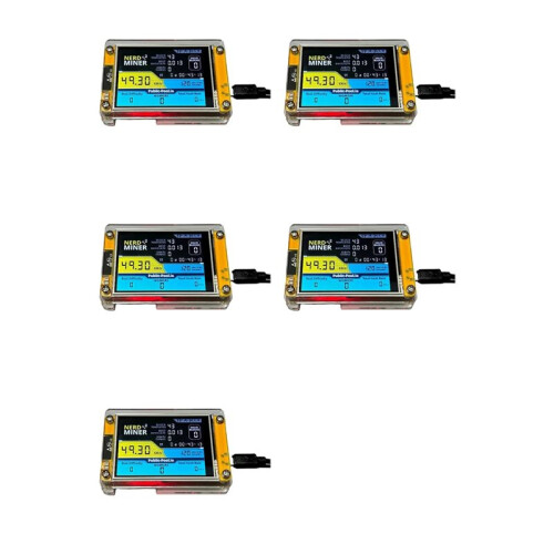 5X NerdMiner V2 2.8 Polegadas Display BTC Solo Loteria Nerd Miner Crypto Bitcoin Mining Machine