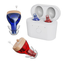 Rechargeable Hearing Aids for Seniors with Noise Cancelling, Invisible InEar Amplifiers Long Battery Life