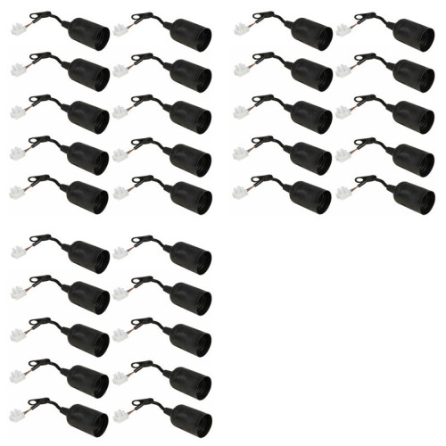 30Pcs E27 Lamp Holder Construction Socket Lamp Holder DIY Construction Site Socket Renovation Socket Lighting Accessorie