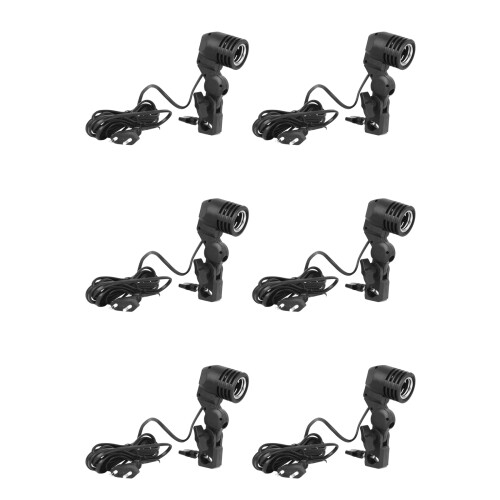 6X Photography Photo Light Bulb Single Holder E27 Pedestal Studio EU Plug