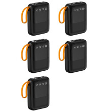 5X Power Bank Box 3x18650 4-in-1 DIY Battery Charging Storage Box Case USB Type C with Flashlight to Charge Phones,A