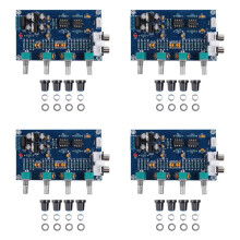 4X Versterker NE5532 Voorversterker Voorversterker Volume Toonregeling Afgewerkt Board Treble Midrange Bass EQ DIY Dual AC 12V - 18V