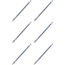 6X Replacement 49cm 19.3inch 6 Sections Telescopic Antenna Aerial for Radio TV