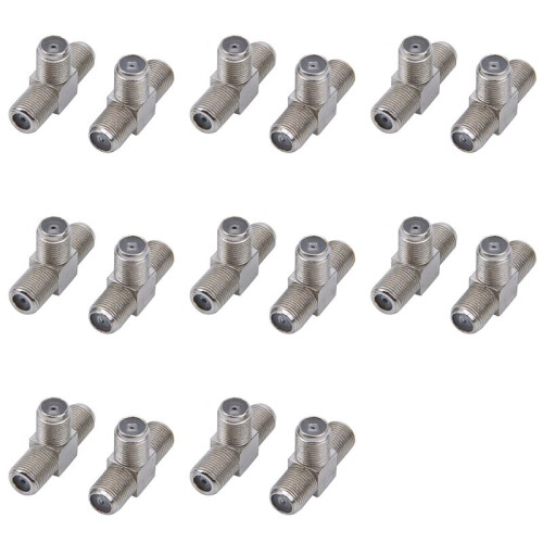 16 PCS 2-Way F-Type Combiner TV Coaxial Connectors RF Adapters Joiners 1