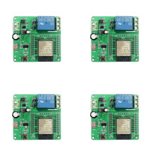 4X Einkanalrelais ESP32-WROOM Entwicklungsplatine Einzelrelaismodul 7-60V Stromversorgung für Zubehör für Haushaltsgeräte