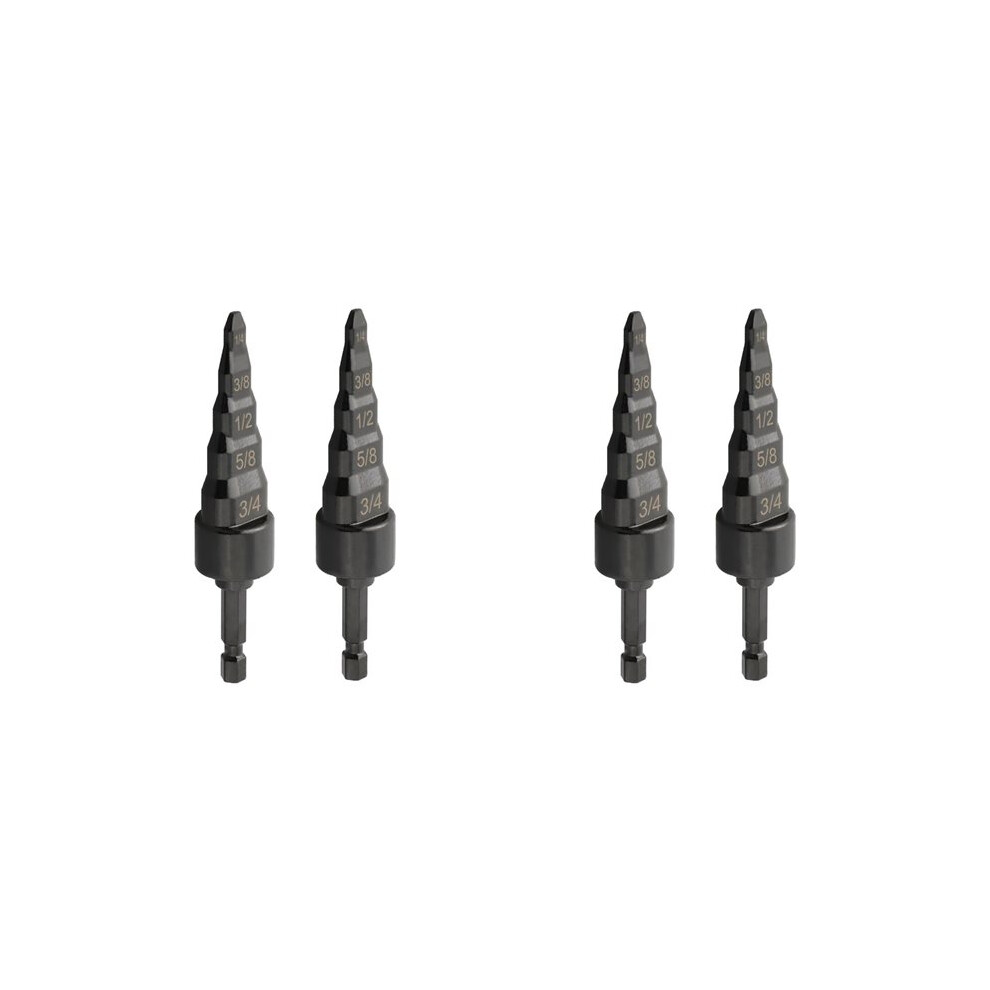 4Pcs Copper Tube Expander, 5 In1 Air Conditioner Copper Pipe Swaging Flaring Drill Bits Repair Tool 4714131045859