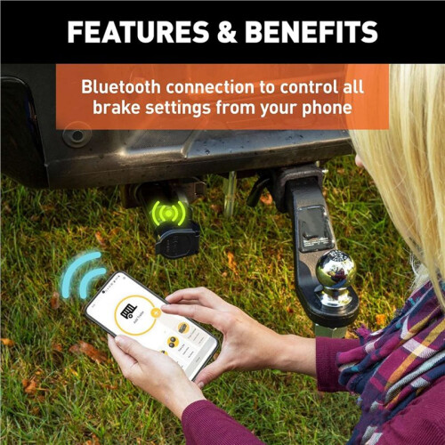 2X 51180 Mobile Electric Trailer Brake Controller with -Enabled Smartphone Connection