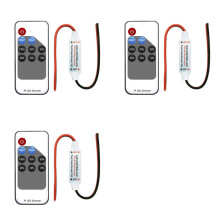 3X LED Single Color Dimmer 5V 12V 24V 5050 2835 Strip Lights Constant Voltage PWM Signal Controller RF 9-Key Remote
