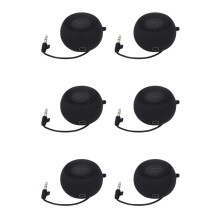 6X Altoparlante Portatile da Viaggio Ricaricabile con Ingresso Aux Jack per Cuffie Cablato da 3,5 mm